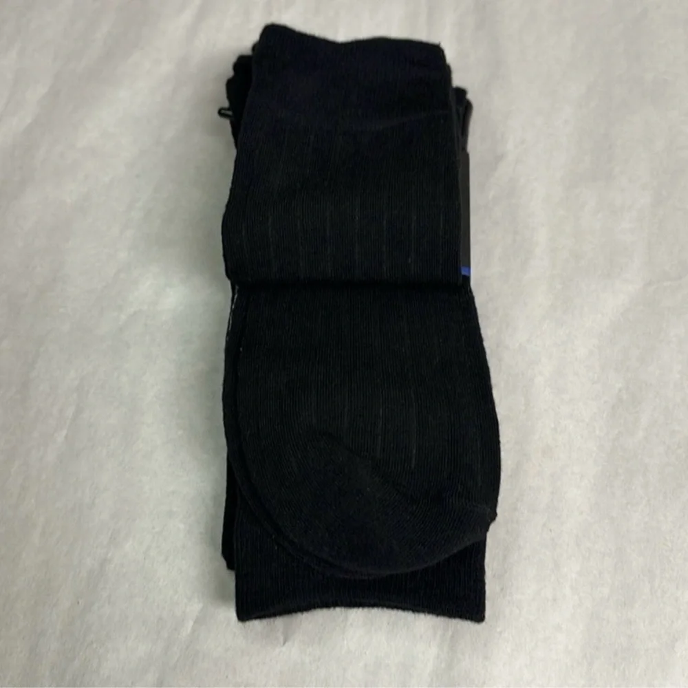 New Vince Camuto Socks 3 Pair Men’s Black Ribbed Dress Socks Business Casual - Picture 11 of 12